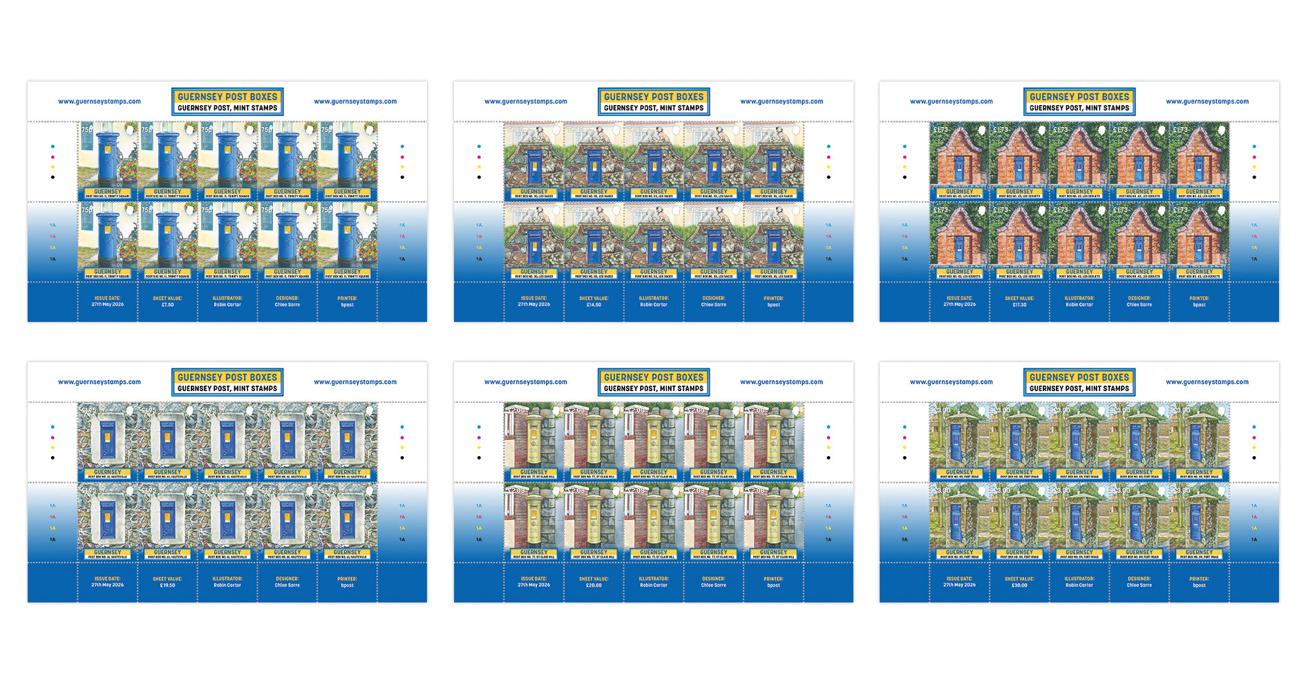 Sheets of 10